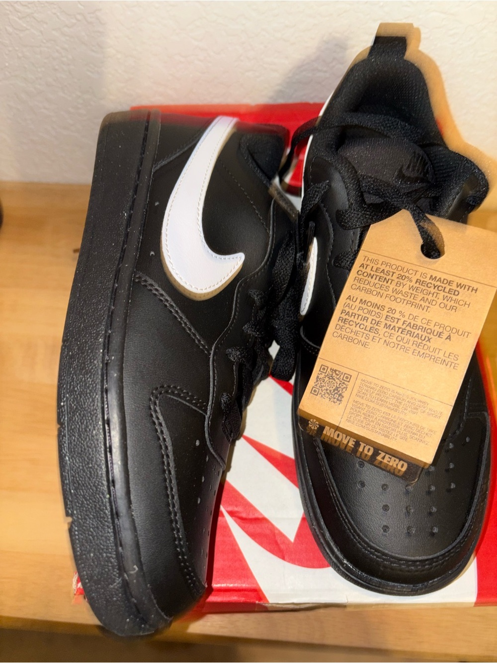 Nike Kids' Black & White Low-Top Sneakers